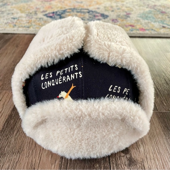 Bebedepino Black Pilots Aviator Trapper Hat Toddler Sized Free OSFM Ages 2-5 - Picture 4 of 9